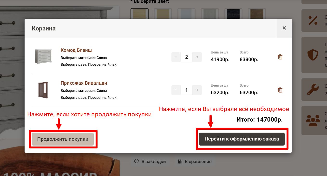 оформление через корзину рис.2
